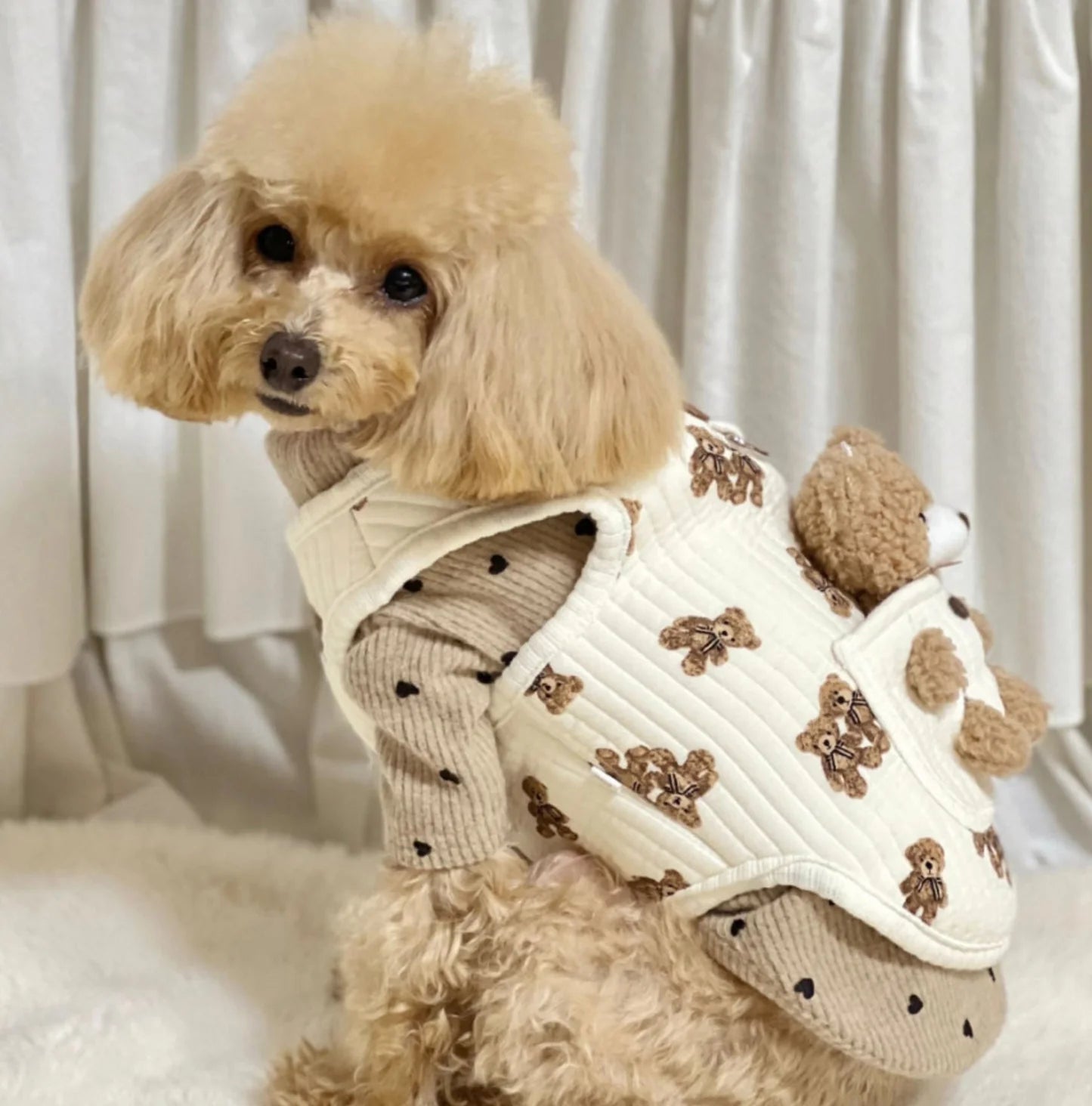 gypsohila★GPCF-603 Poodle Vest(Beige) gypsohila☆GPCF-603 Poodle Vest(Beige) - メルカリ